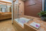 Relax in an oversized soaking tub and melt into your vacation